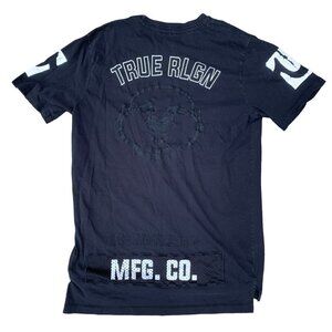 VINTAGE True Religion Shirt Football Mesh Embroidered Graphic Shirt Large